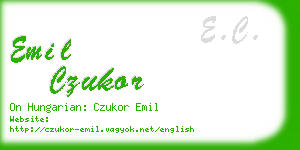 emil czukor business card